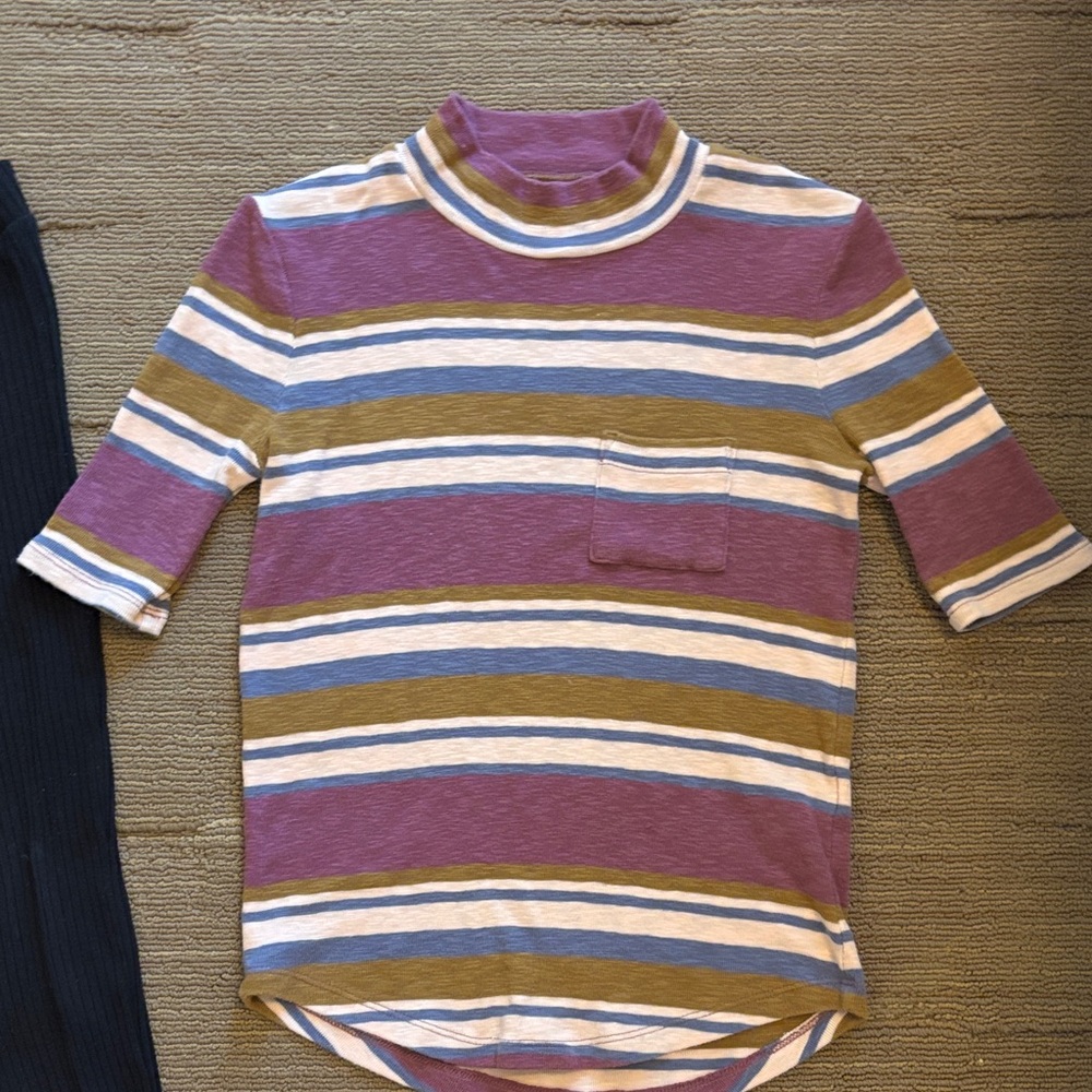 Madewell Multicolor Striped Turtleneck